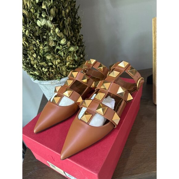 Valentino Garavani Roman Stud Ballerina Flats Selleria Womens Size 36.5 - Picture 5 of 16
